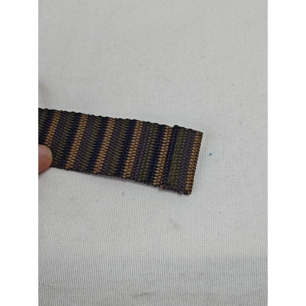 Orvis Woven Slip Through Belt Size 34 Striped Brown Striped‎ Adjustable